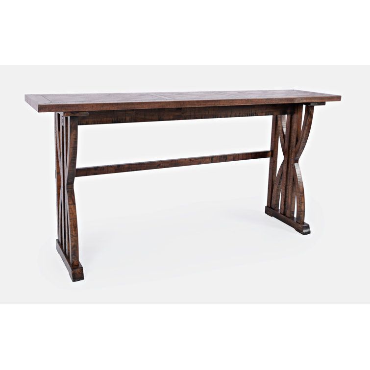 Fairview Oak 4-Piece Counter Height Dining Set with Cream Stools