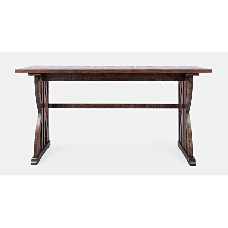 Fairview Oak 4-Piece Counter Height Dining Set with Cream Stools