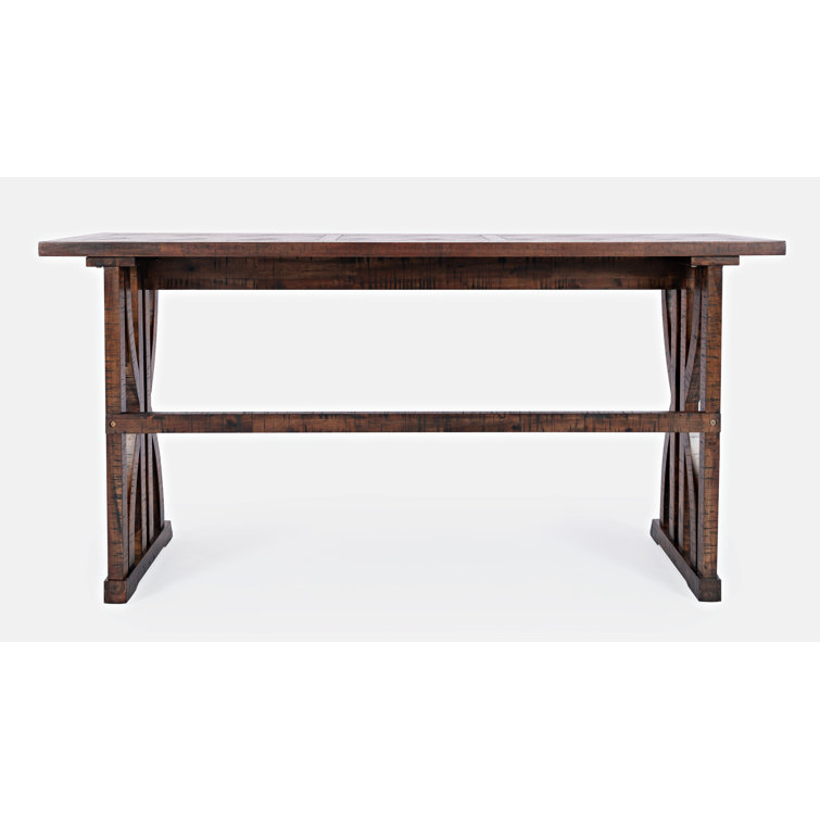 Fairview Oak 4-Piece Counter Height Dining Set with Cream Stools
