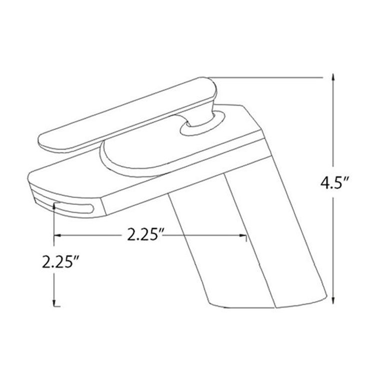 Brushed Nickel Single-Handle Waterfall Bathroom Faucet