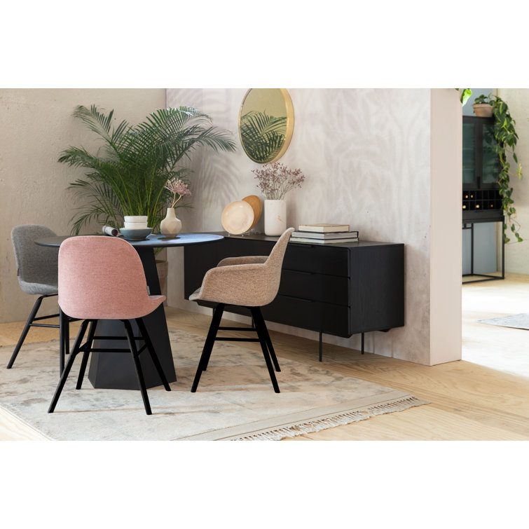 Elegant Light Gray Faux Leather & Wood Armchair