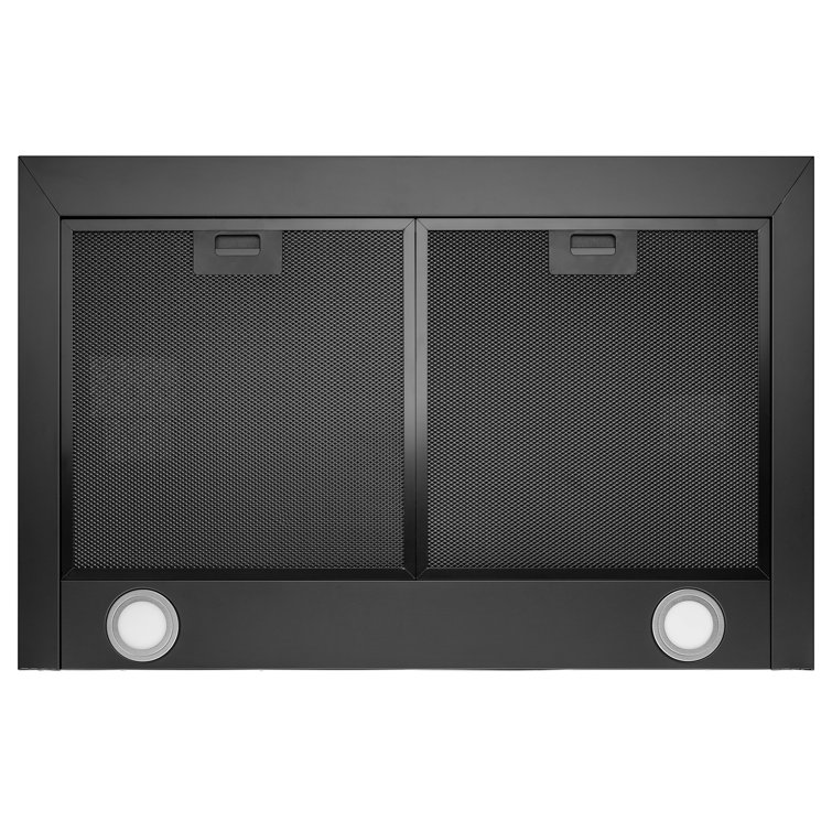 30-Inch Black Stainless Steel Convertible Wall Mount Range Hood