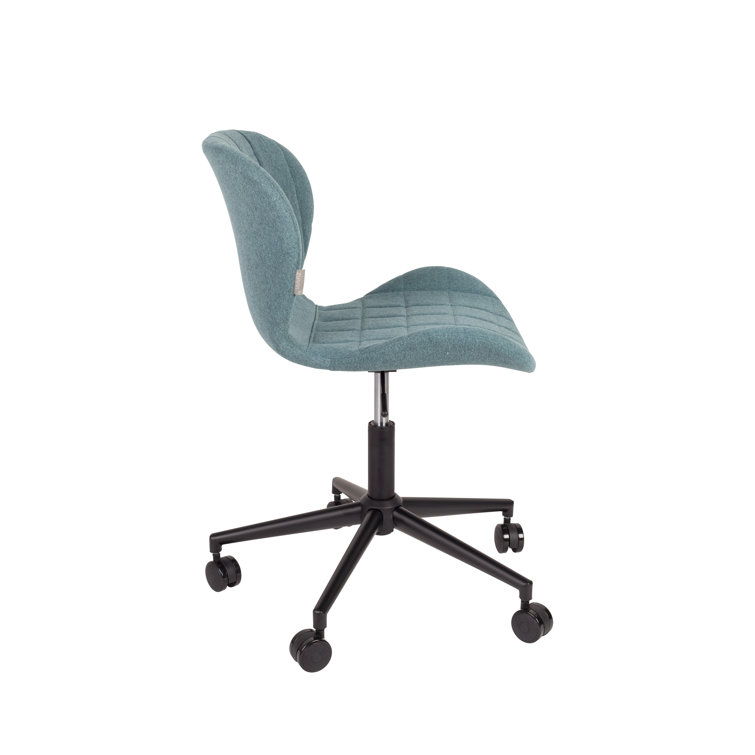 OMG Blue Fabric Task Chair with Swivel Base and Adjustable Height