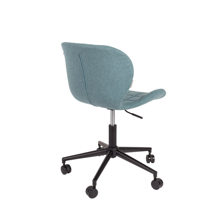 OMG Blue Fabric Task Chair with Swivel Base and Adjustable Height