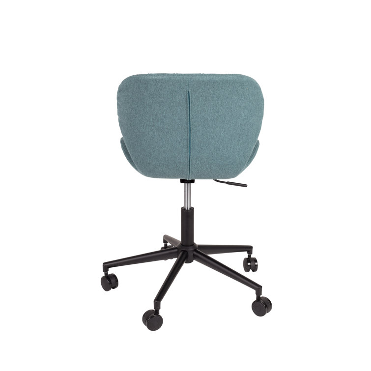 OMG Blue Fabric Task Chair with Swivel Base and Adjustable Height