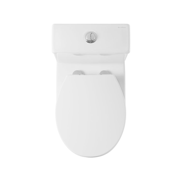 Glossy White Round Two-Piece Dual Flush Toilet