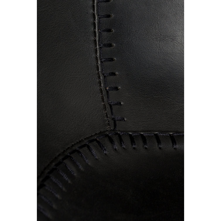 Elegant Black Faux Leather 26'' Counter Stool Set of 2