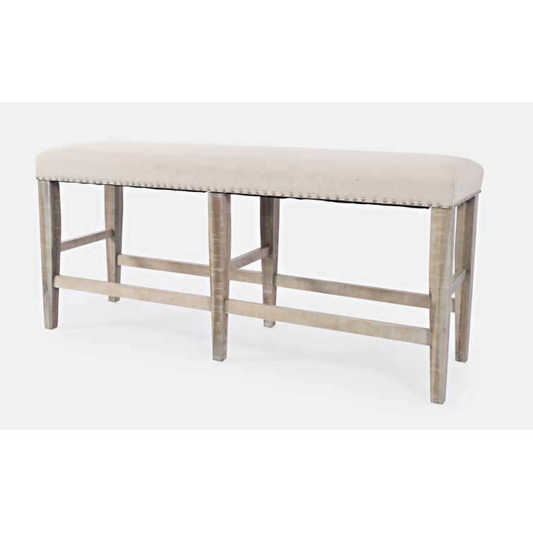 Fairview Cream 52" Transitional Upholstered Backless Bench