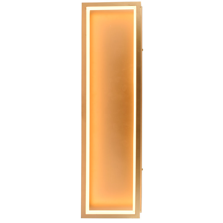 Park Avenue 17" Gold LED Modern Lantern Wall Sconce
