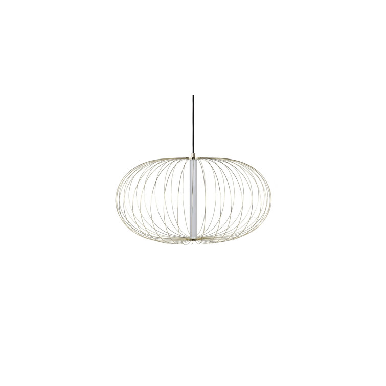 Delano Modern Black Cage Lantern Pendant 20 in