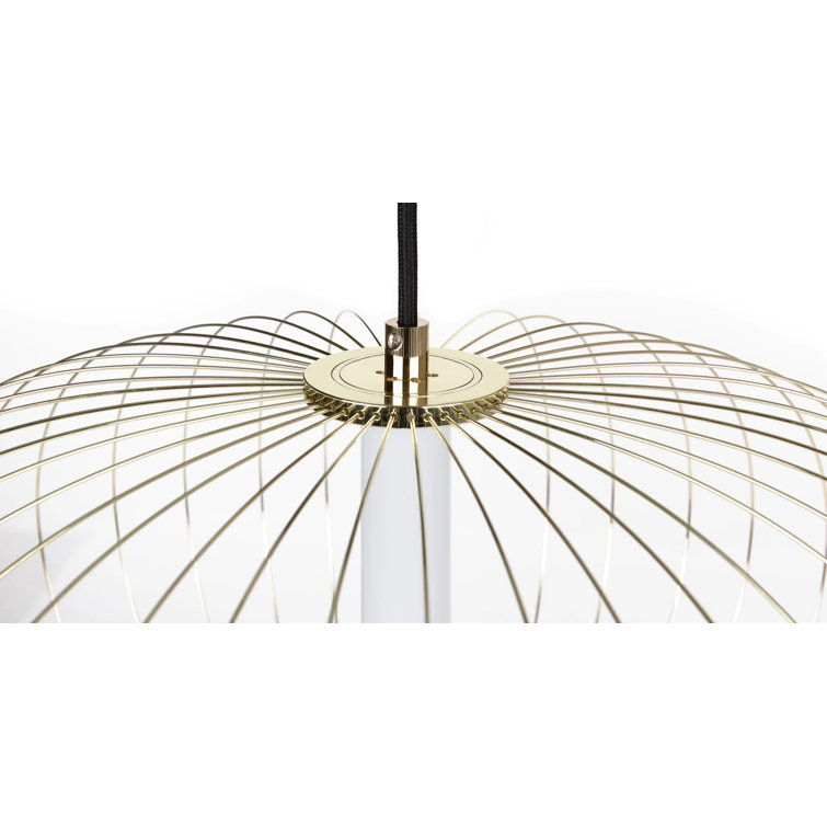 Delano Modern Black Cage Lantern Pendant 20 in