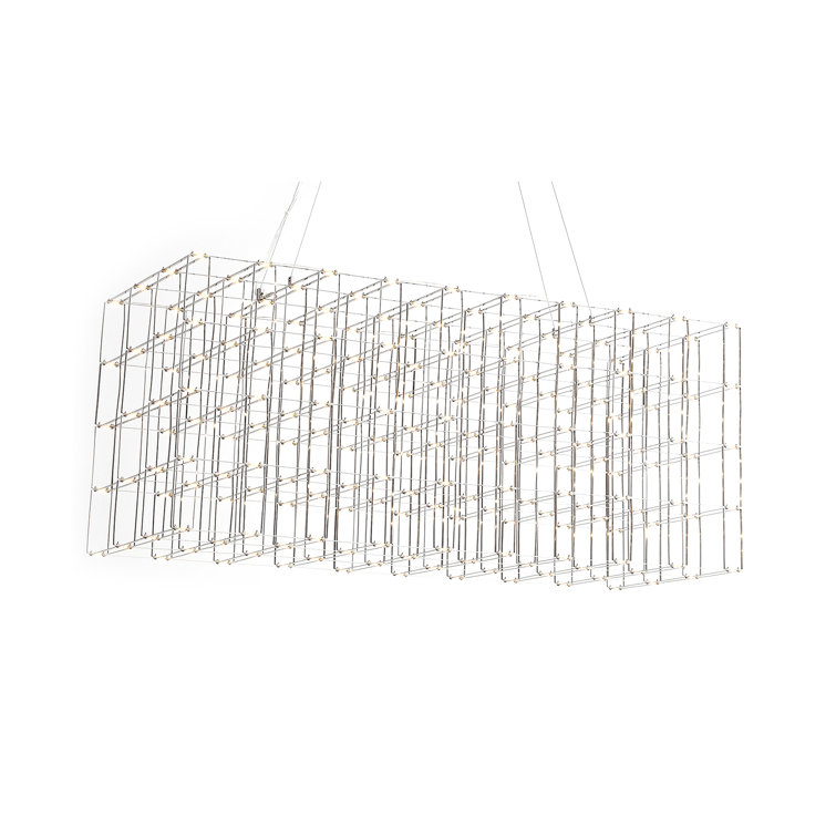 Argyle Chrome Cage 34" LED Chandelier