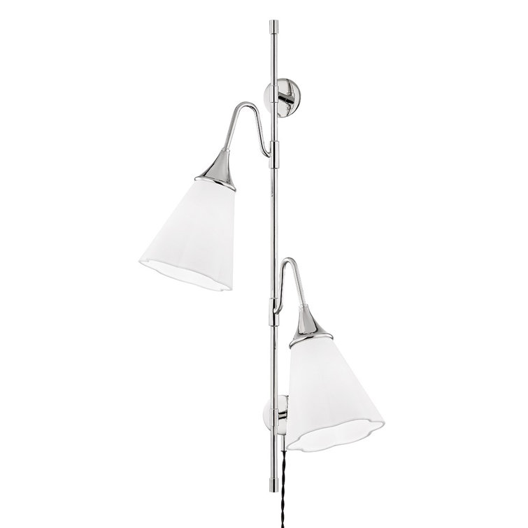 Contemporary 33'' Silver Chrome LED Vanity Light