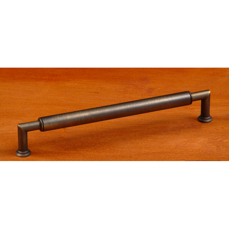 Antique Brass 8" Modern Industrial Bar Pull