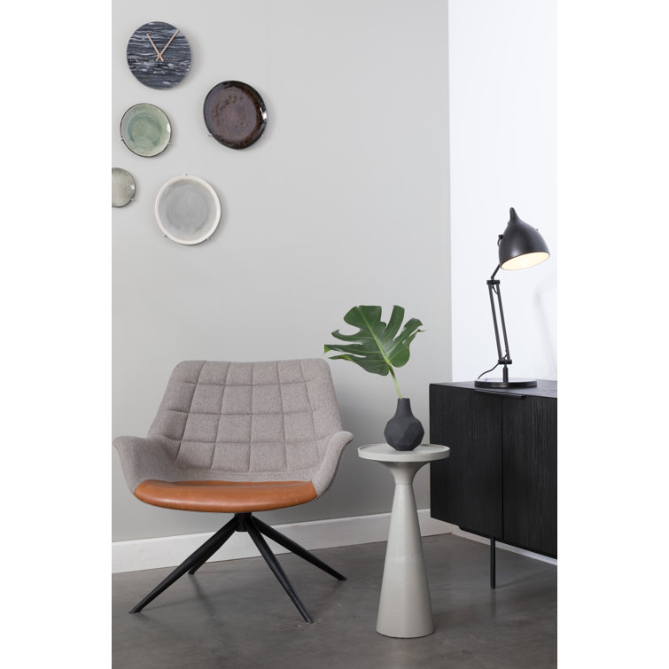 Gray Cast Aluminum Rectangular Tray Top End Table
