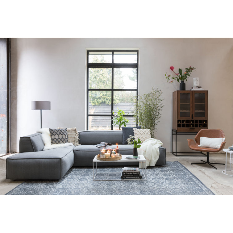 Modern Swivel Butterfly Accent Chair in Brown Faux Leather