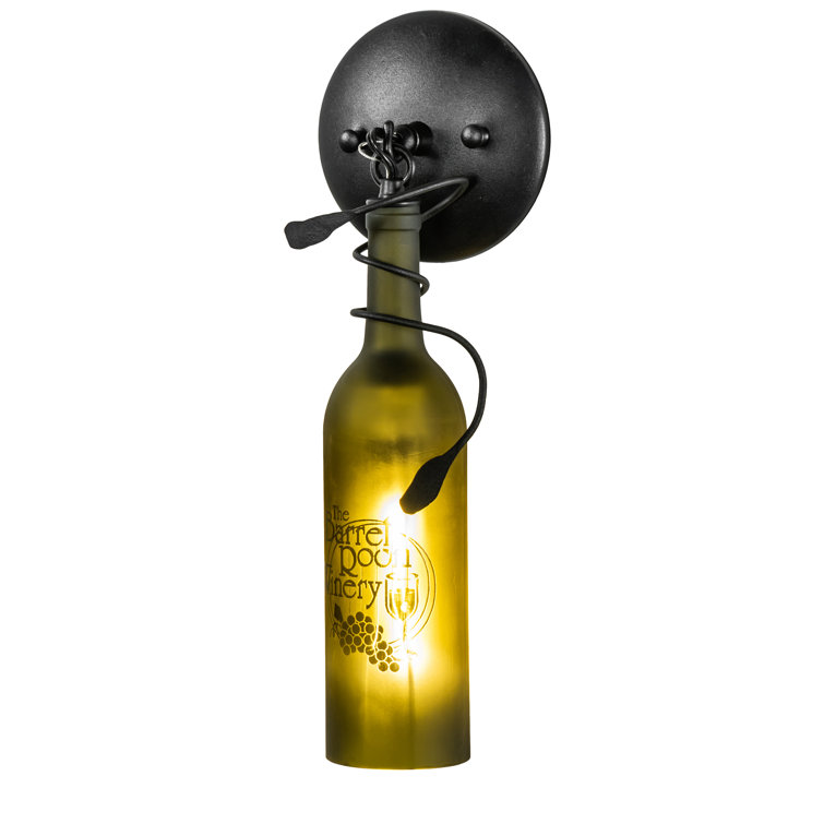 Metro Fusion 16'' Black Iron Dimmable Jelly Jar Sconce