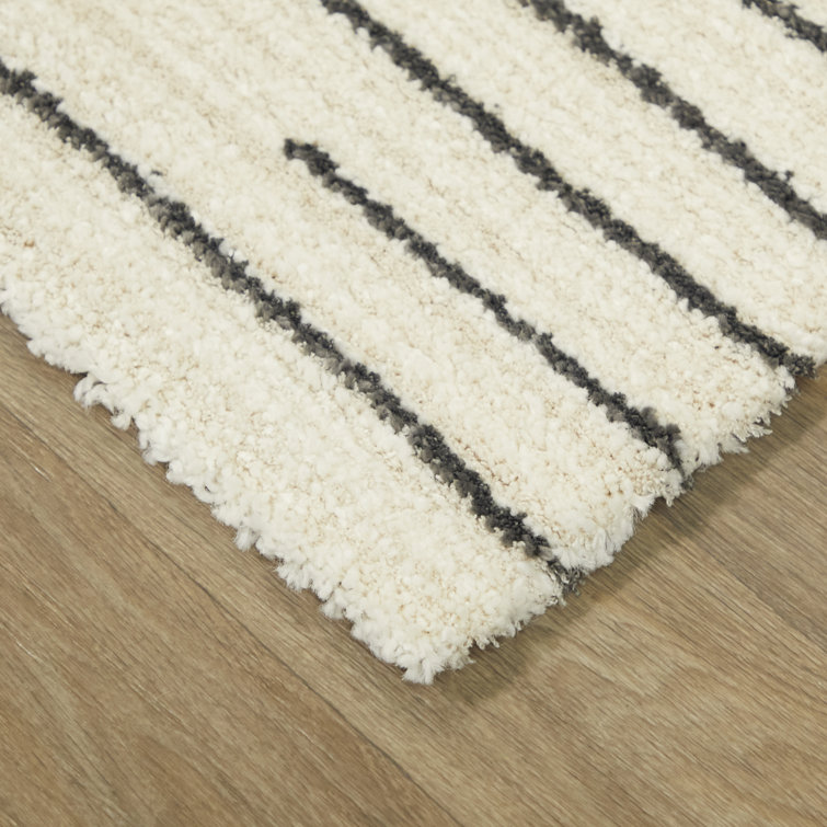 Chatham Handmade Reversible Gray Stripe 5' x 7' Synthetic Rug