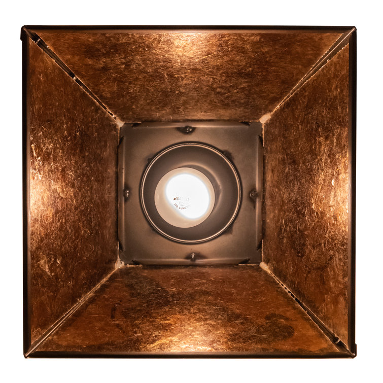 Amber Mica and Copper Wildlife Pendant Light