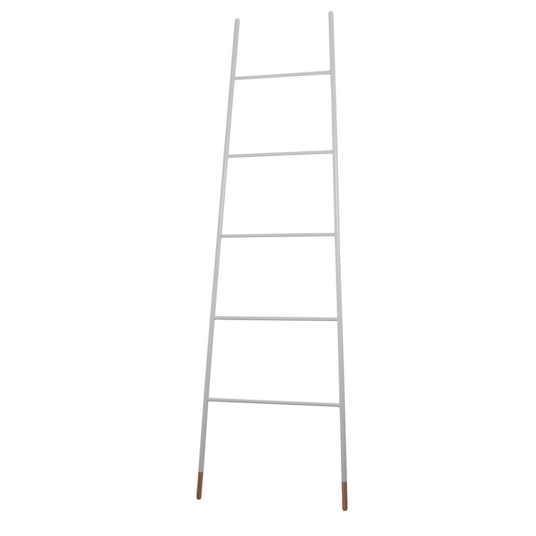 Tall White Solid Wood Magazine Rack