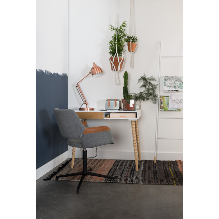 Tall White Solid Wood Magazine Rack