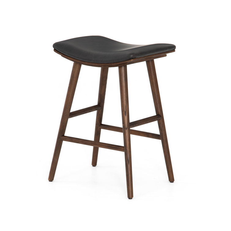 Essence Natural Solid Wood Saddle Style Counter Stool