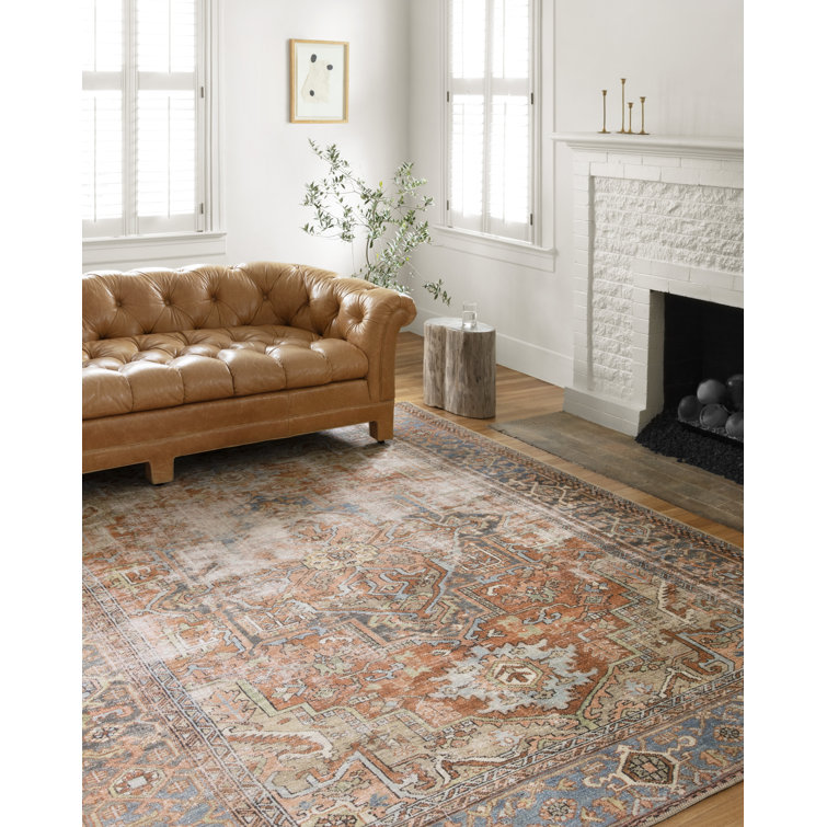 Terracotta Sky Traditional Trellis 7'6" x 9'6" Hand-knotted Area Rug