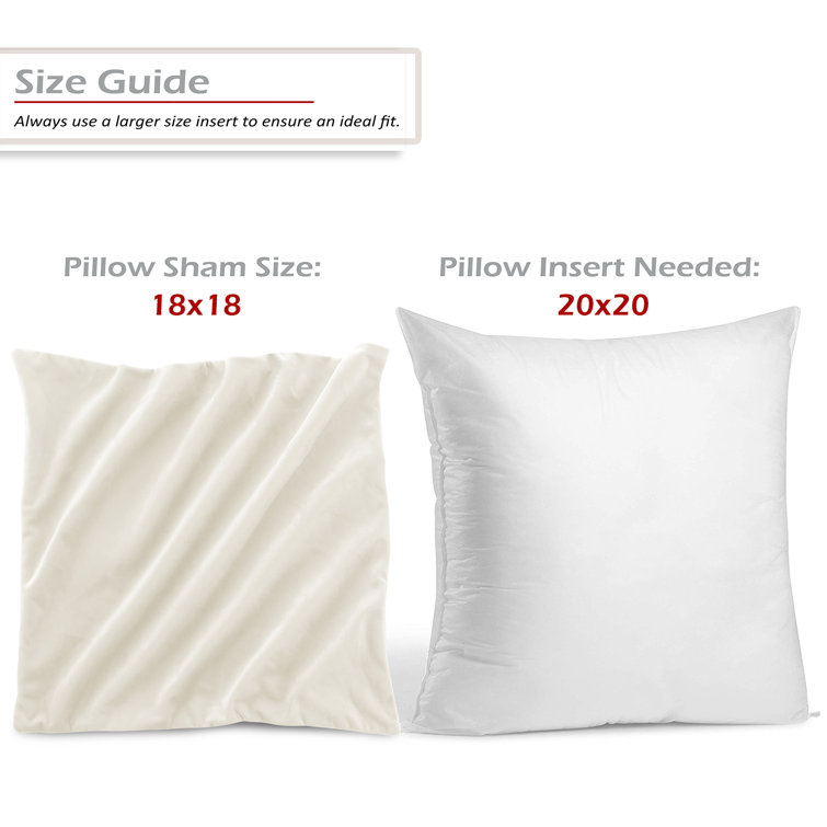 Velvet Hypoallergenic Square Euro Pillow Covers, Set of 4