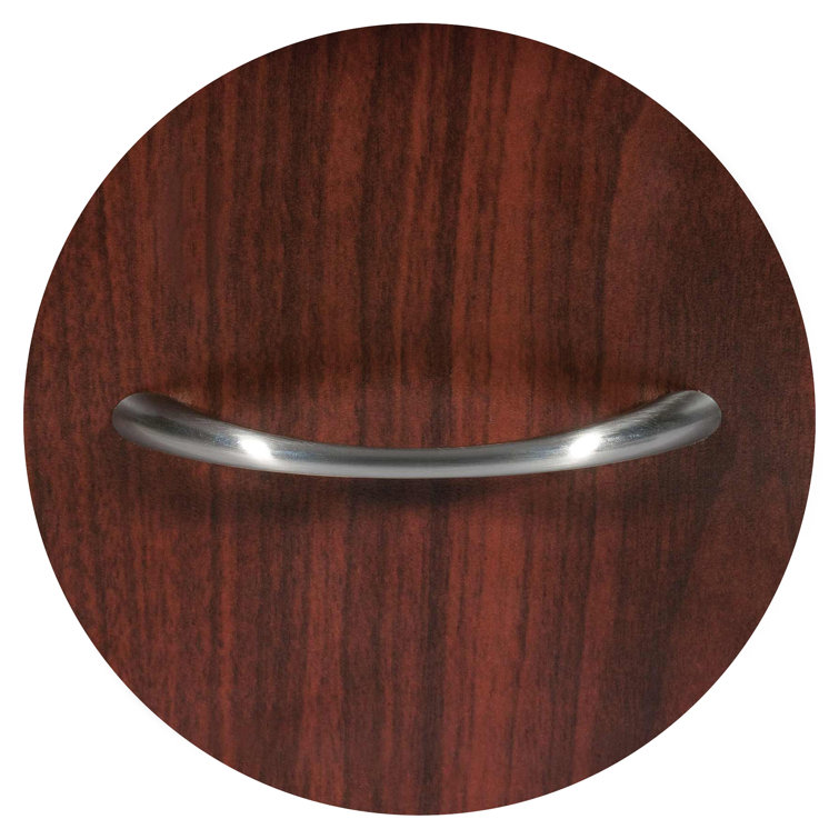 Mahogany Bowfront Desk Shell with PVC Edges