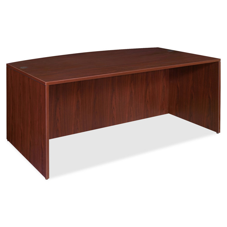 Mahogany Bowfront Desk Shell with PVC Edges