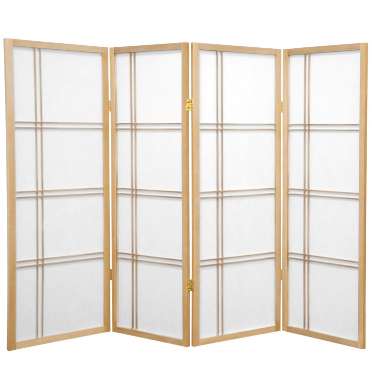 Honey 3 ft. Short Folding Shoji Screen with 6 Panels