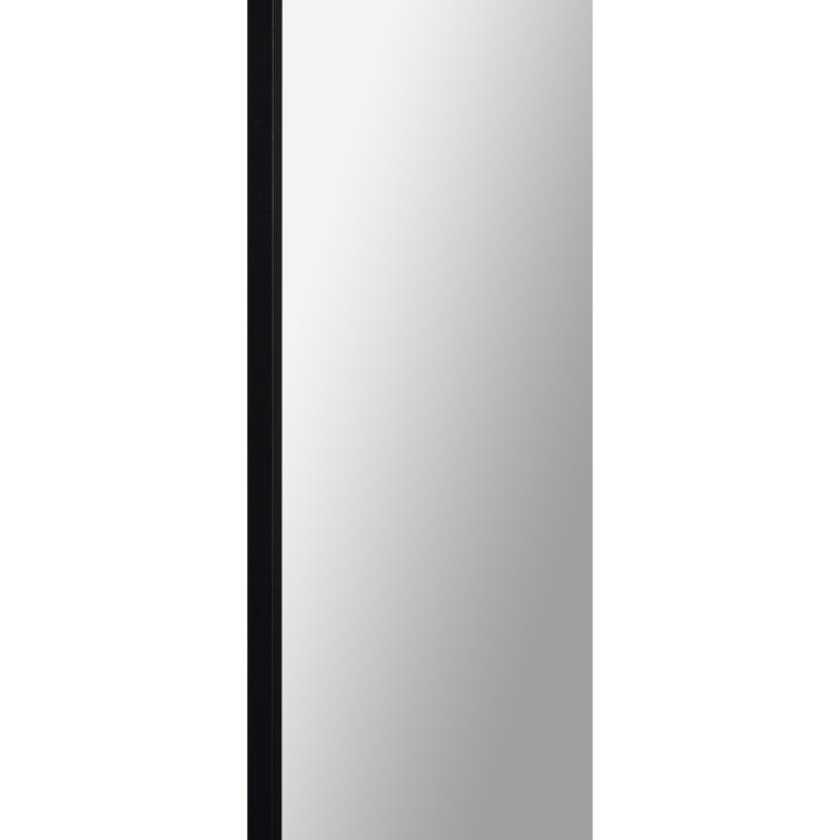 Black Iron Framed Full-Length Rectangular Mirror