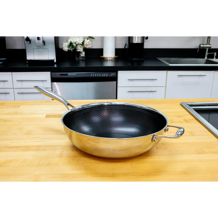 12.5-Inch Stainless Steel Quick Release Wok with Helper Handle