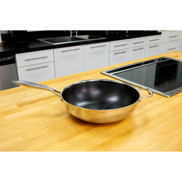 12.5-Inch Stainless Steel Quick Release Wok with Helper Handle
