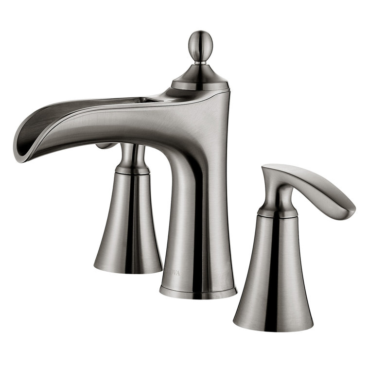 Ukiah Satin Nickel 8-inch Widespread Bathroom Faucet