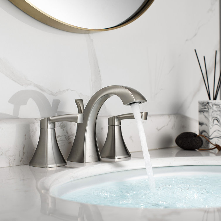Abbie Brushed Nickel 2-Handle Widespread Bathroom Faucet