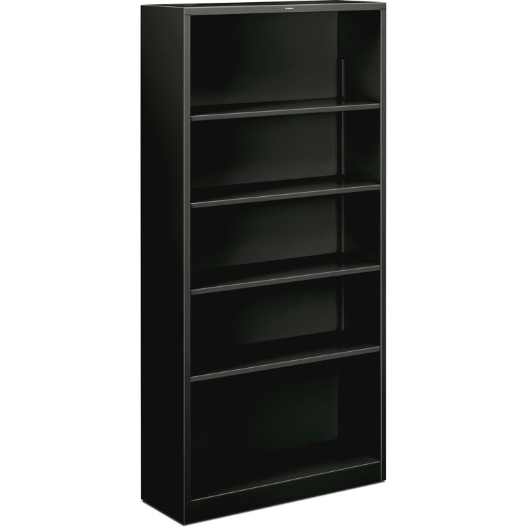 Astral Adjustable Black Steel 5-Shelf Bookcase 71"