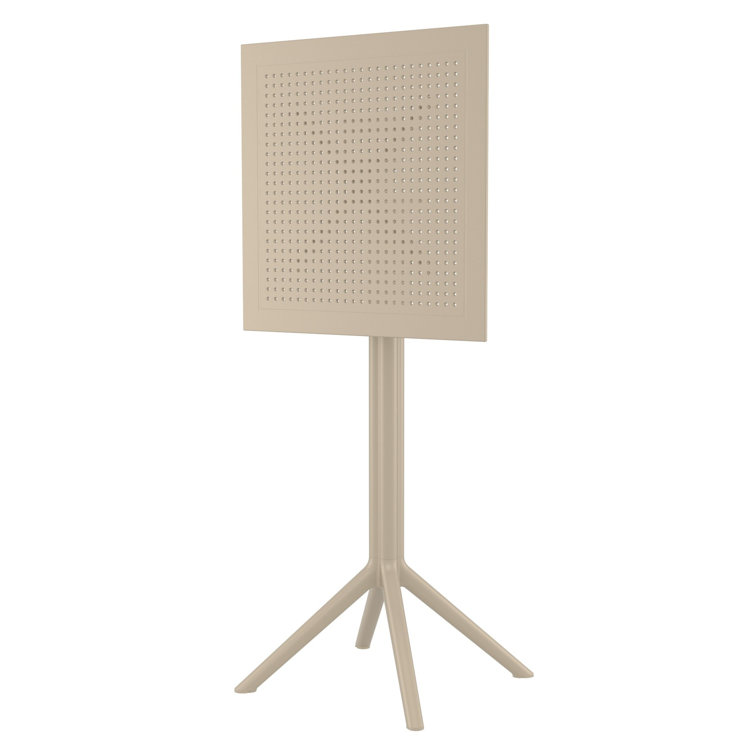 Taupe Plastic Resin 3-Piece Outdoor Bar Height Dining Set