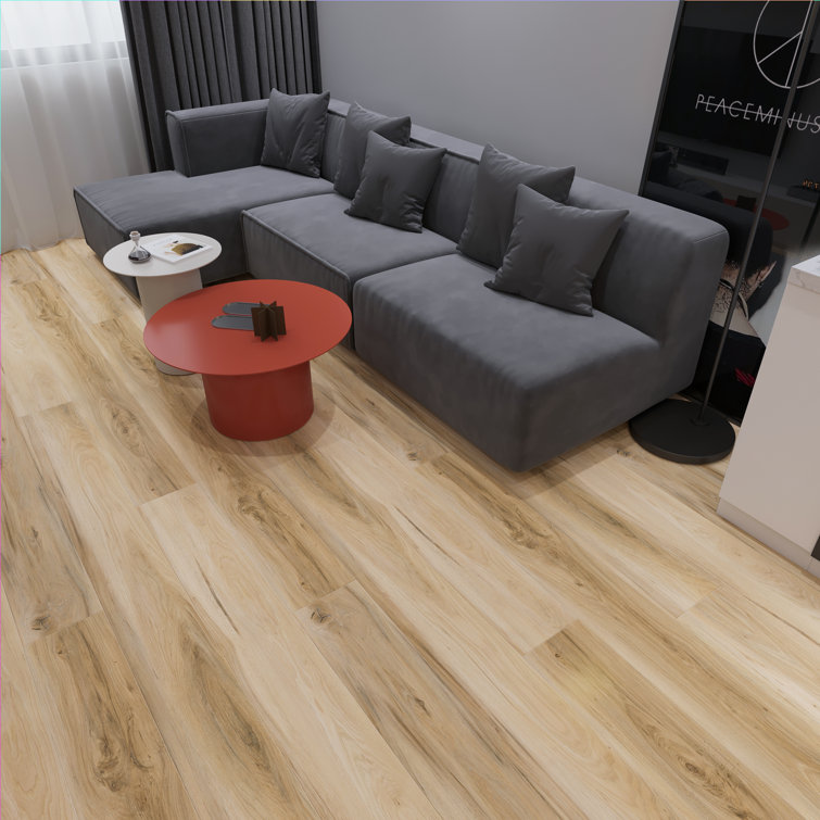 Lively Fallow 7" x 60" Hickory Vinyl Plank Flooring