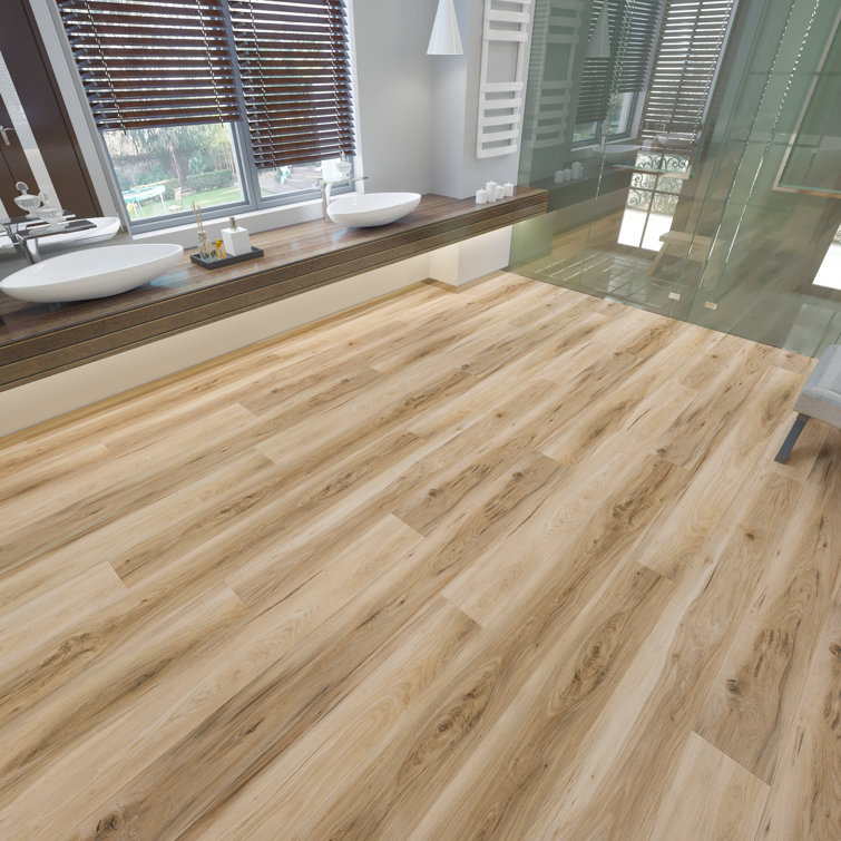Lively Fallow 7" x 60" Hickory Vinyl Plank Flooring