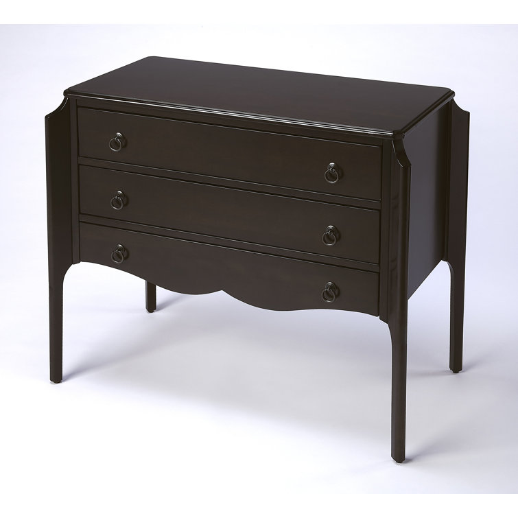 Wilshire Chocolate 3-Drawer Rubberwood Accent Chest