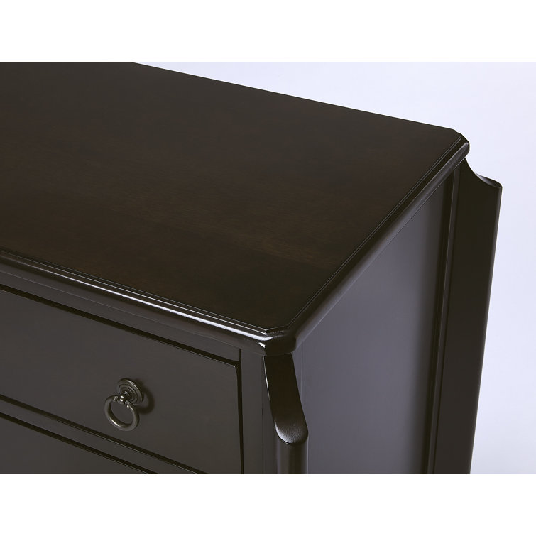 Wilshire Chocolate 3-Drawer Rubberwood Accent Chest