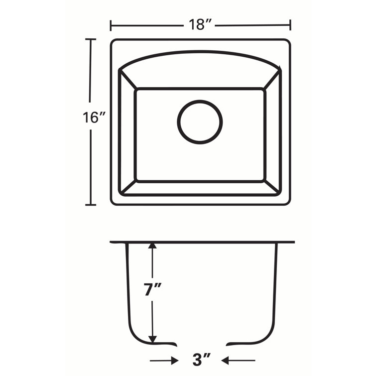 Gray Quartz Composite Single Bowl Drop-In Kitchen Sink