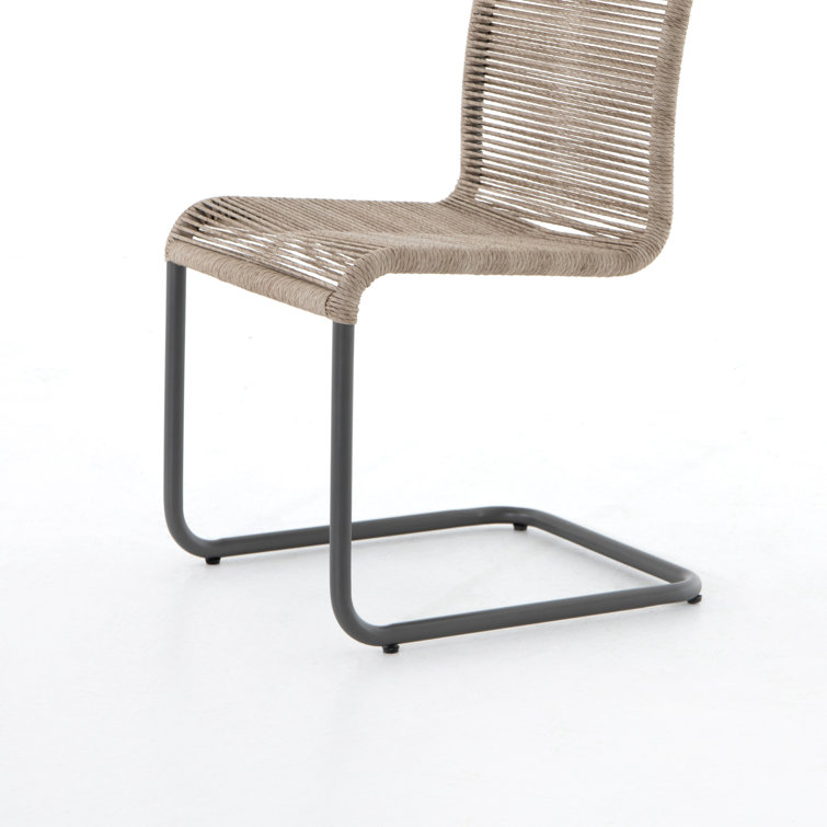 Natural Woven Iron Frame Indoor/Outdoor Dining Chair