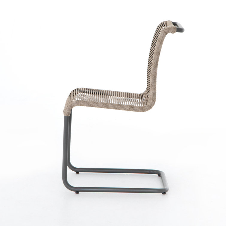 Natural Woven Iron Frame Indoor/Outdoor Dining Chair