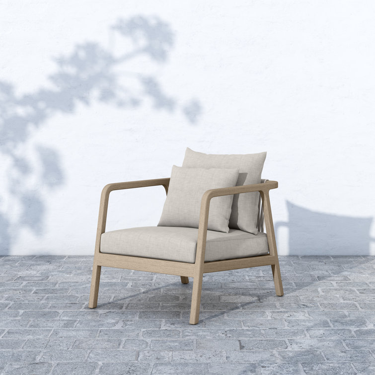 Contemporary Brown Woven Rope Outdoor Accent Chair