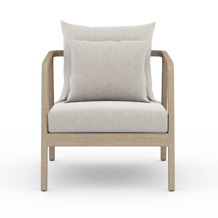 Contemporary Brown Woven Rope Outdoor Accent Chair