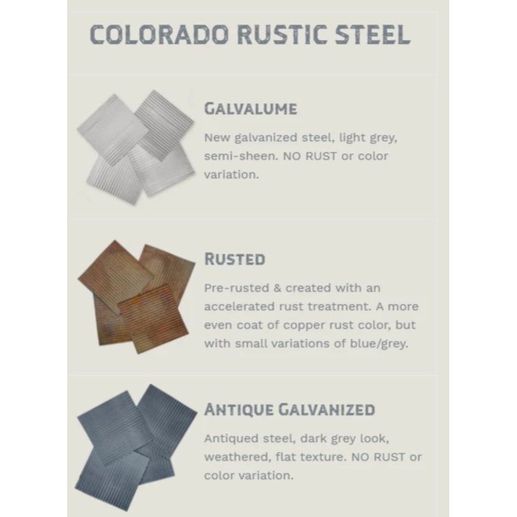 Galvalume Silver 24in x 36in Corrugated Metal Wall Panel