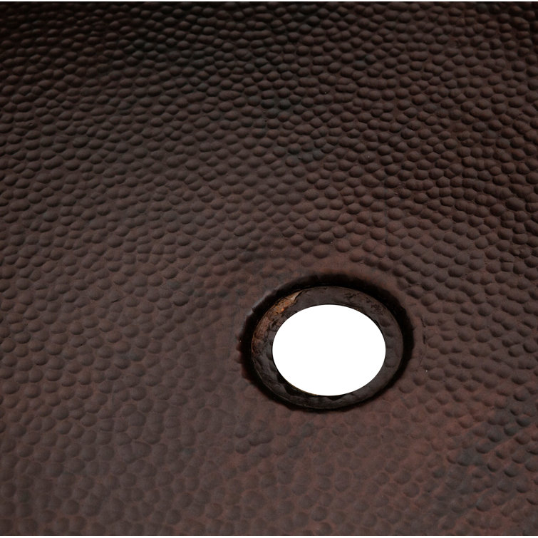 60'' Antique Hammered Copper Freestanding Soaking Bathtub