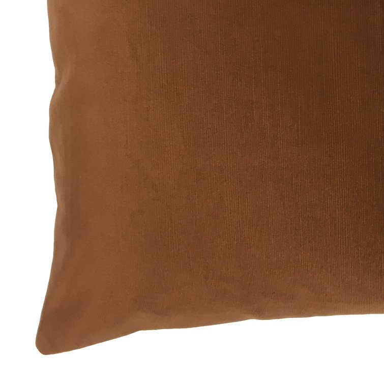 Copper Square Reversible Down Feather Throw Pillow 24" x 24"